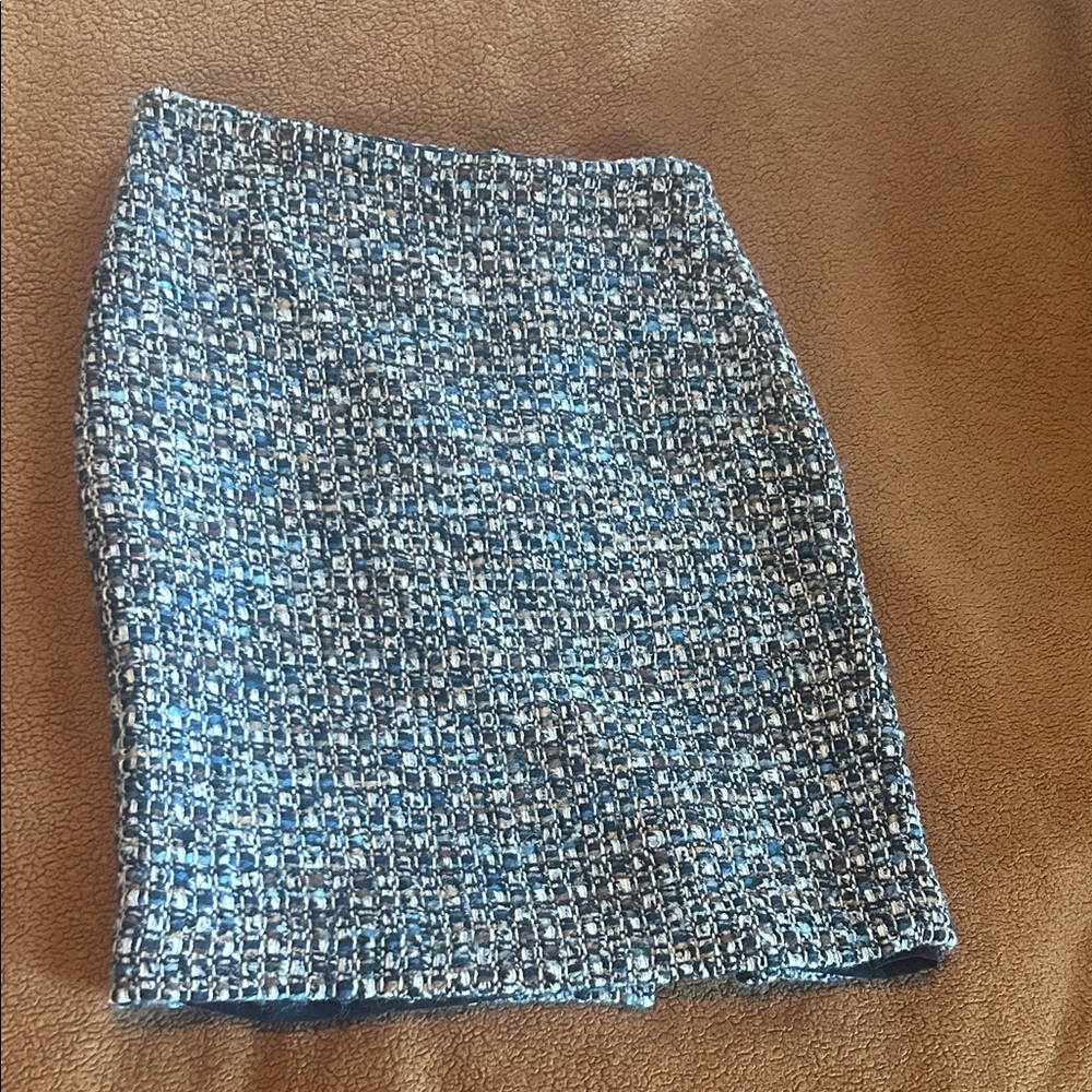 Blue Tweed Women's Skirt - Picture 13 of 13